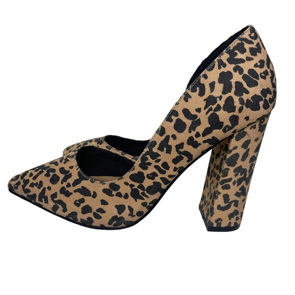ASOS Leopard Print Pointy Toe Block Heels Size UK 6 US 8 - Picture 3 of 5